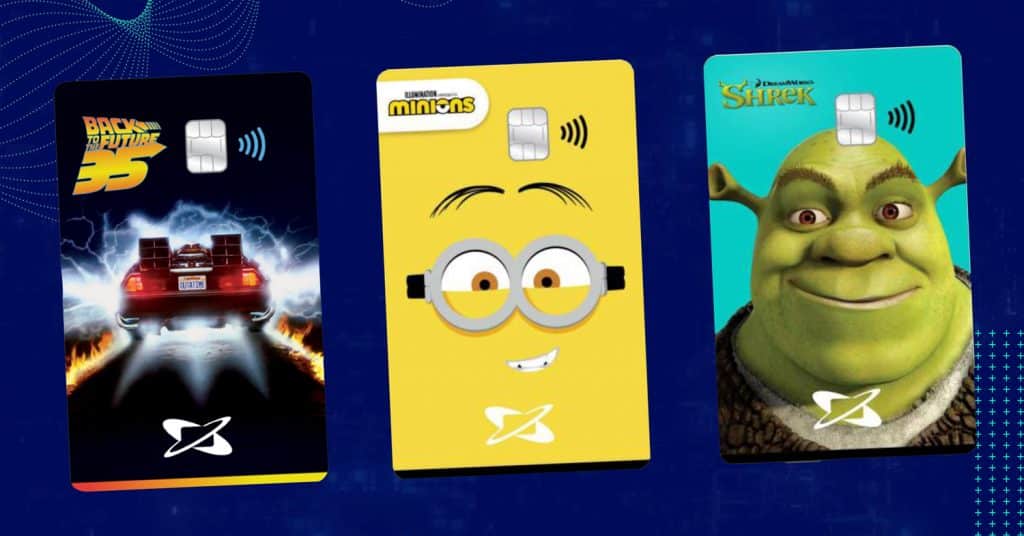 cartoes credicard minions de volta para futuro shrek