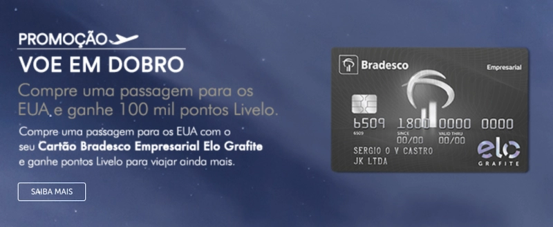 voe em dobro bradesco empresarial elo grafite promocao 800x328 1